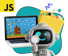 Язык программирования JavaScript + AI. Проектное обучение + геймификация + AI-помощники - КИБЕРшкола программирования для детей, компьютерные курсы для школьников, начинающих и подростков - KIBERone г. Можайский